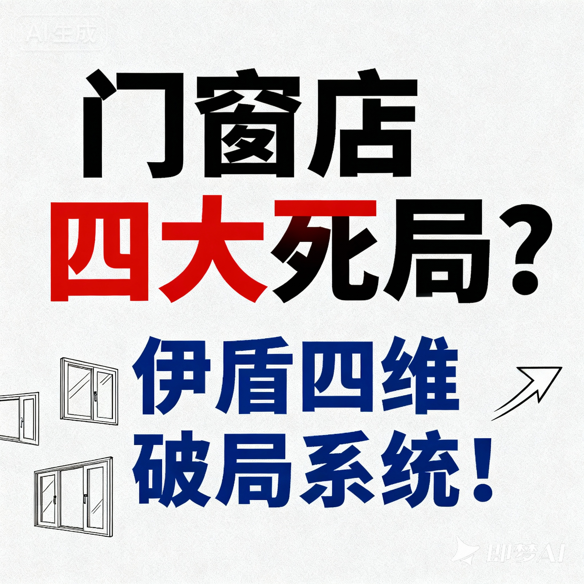 門窗店四大死局？伊盾四維破局系統(tǒng)！