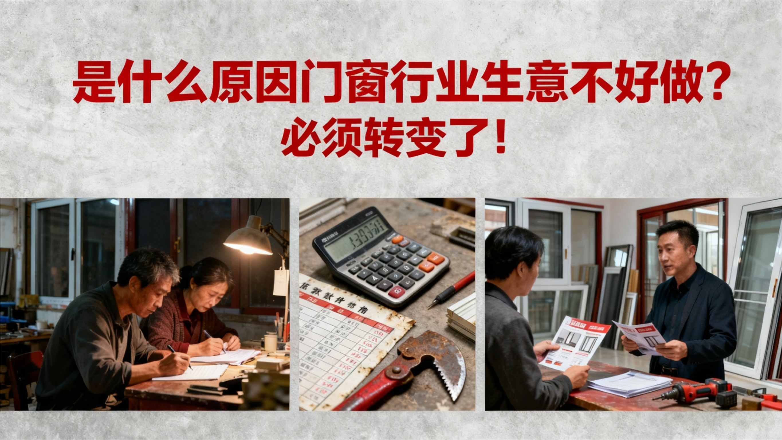 是什么原因門(mén)窗行業(yè)生意不好做？&nbsp;必須轉(zhuǎn)變了！